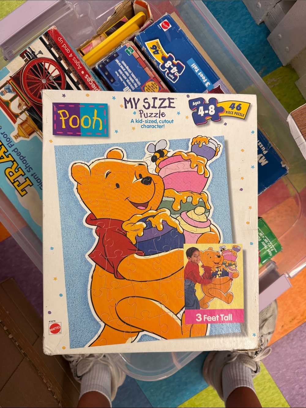 Mattel Pooh 46-Piece Puzzle - Orange, Red, Purple, Pink, Yellow